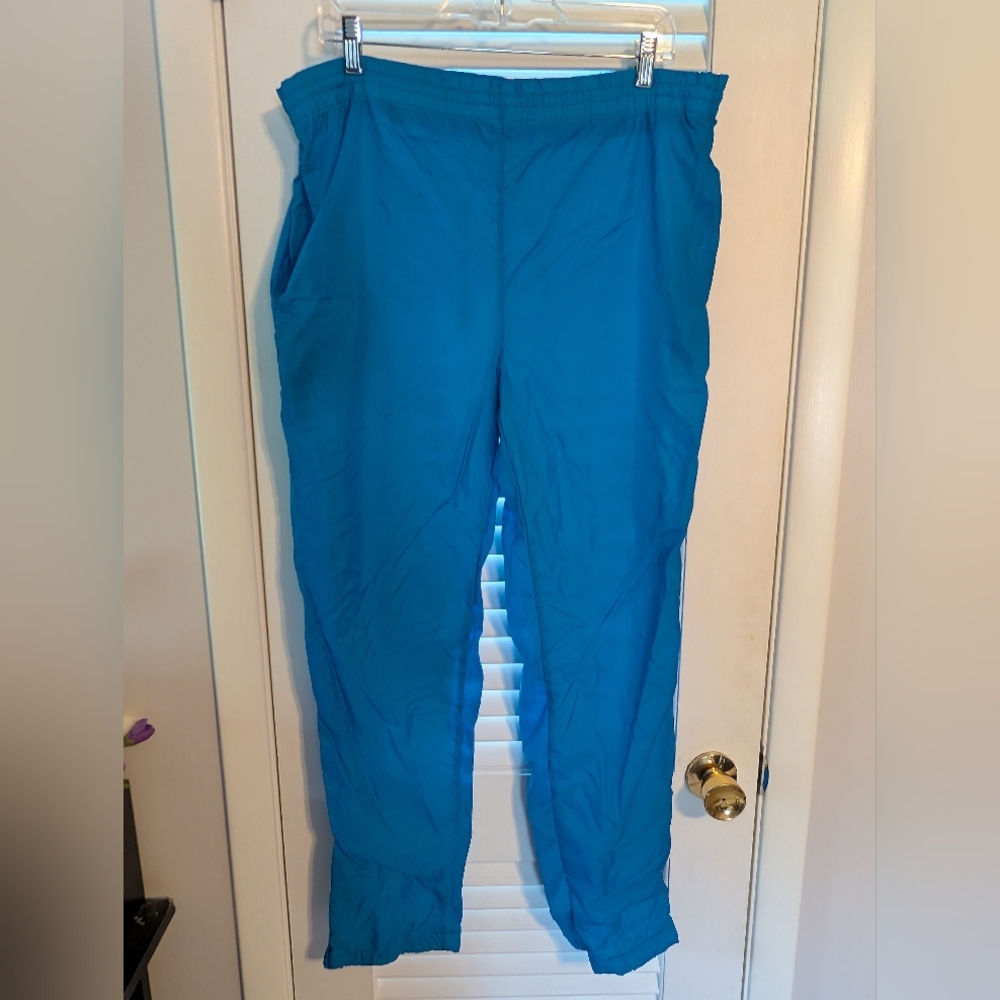 Vintage MacGregor Medium Blue Windbreaker Pants Track Bad Elastic Drawstring